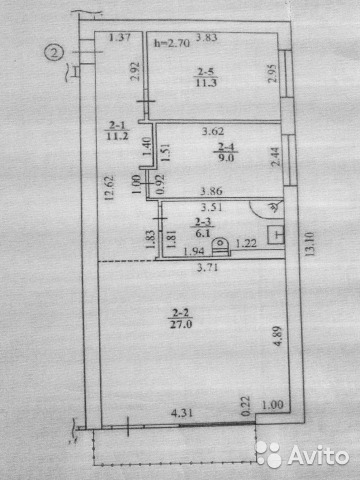 3-х комнатная квартира общей площадью 72 м², включая балкон в элитном 3-этажном новострое. Высота потолков более 3... - 7