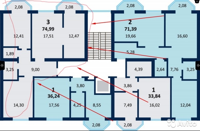 Продам квартиру в новостройке 3-к квартира 75 м² на 2 этаже 10-этажного монолитного дома Симферополь 3-х комн. кв-ра... - 2
