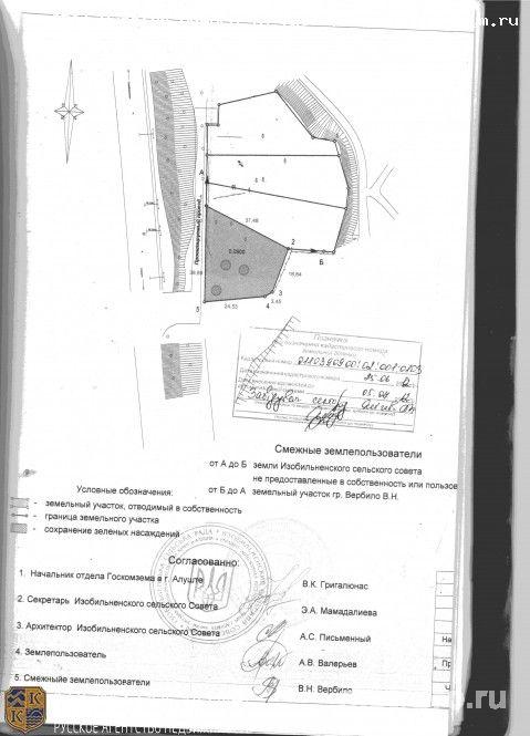 Продаётся участок 36 соток в Верхней Кутузовке (четыре смежных участка по 9 соток каждый). Алушта с Верхняя... - 2