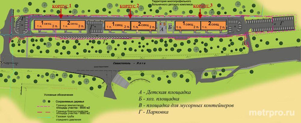 Комплекс 'Зеленая волна' состоит из трех сблокированных монолитно-каркасных пятиэтажных домов с мансардным жилым... - 9