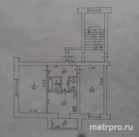 2 ком. квартира на 2 / 6 эт, в доме 2007 г. постройки. Площадь -56,6 м.кв.,(комнаты-18,6+15,6, кухня -9) ванна и... - 1