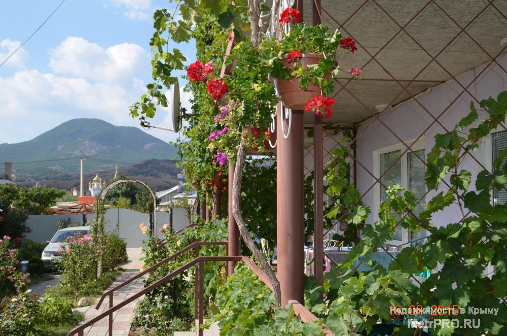Наш небольшой гостевой дом, увитый виноградом, имеет зеленую территорию с розарием и альпийской горкой. Он расположен... - 1