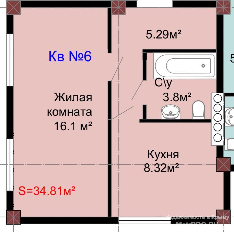 Началось строительство нового жилого дома престиж-класса.  Квартира на этапе строительства - 34,81 м2 свободная...