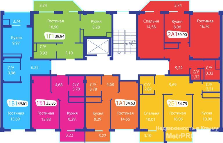 Продается трехкомнатная квартира в ЖК Радуга, дом сдается в конце 2017 года. Автономное отопление, закрытая... - 2