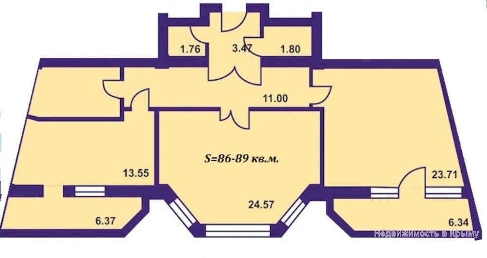 Продаю  2-комнатную квартиру в ЖК 'Царская тропа'. Собственник!!! В квартире два балкона, с которых открывается... - 1