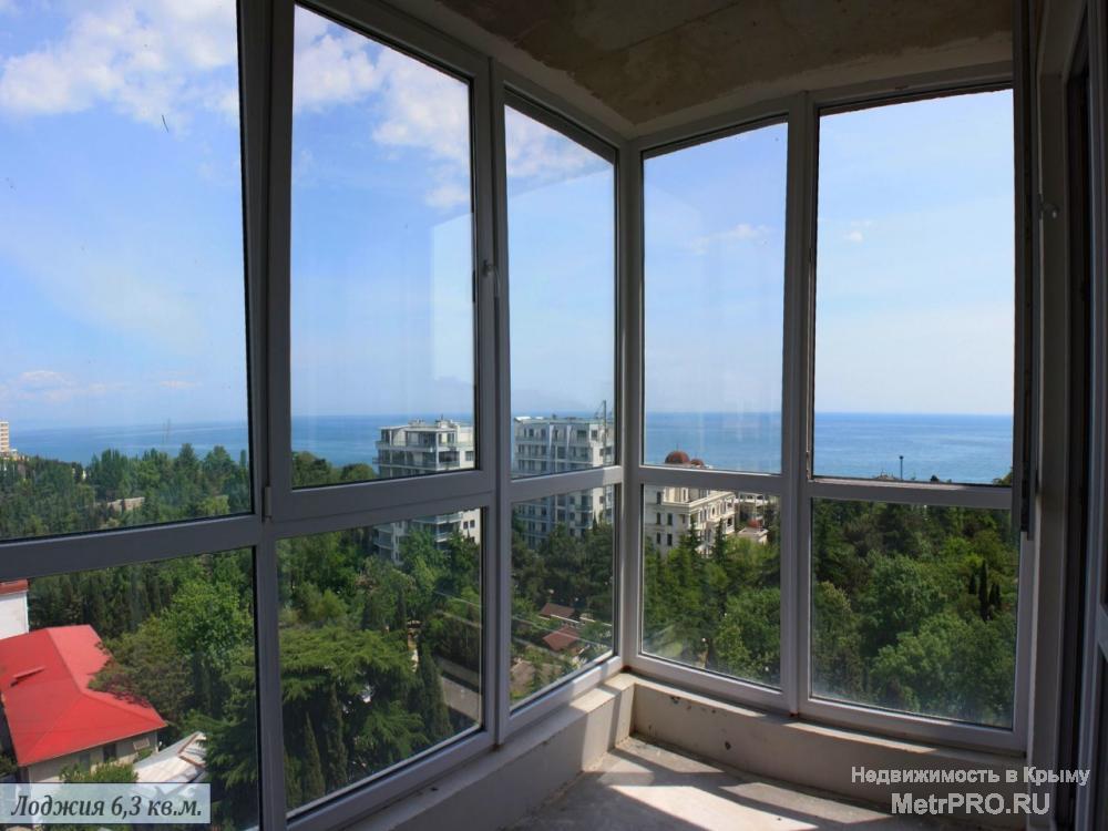 Продам видовую 3-комнатную квартиру в Алуште.   Общая площадь квартиры 96,3 кв.м. расположена на 9м этаже 14-этажного... - 6