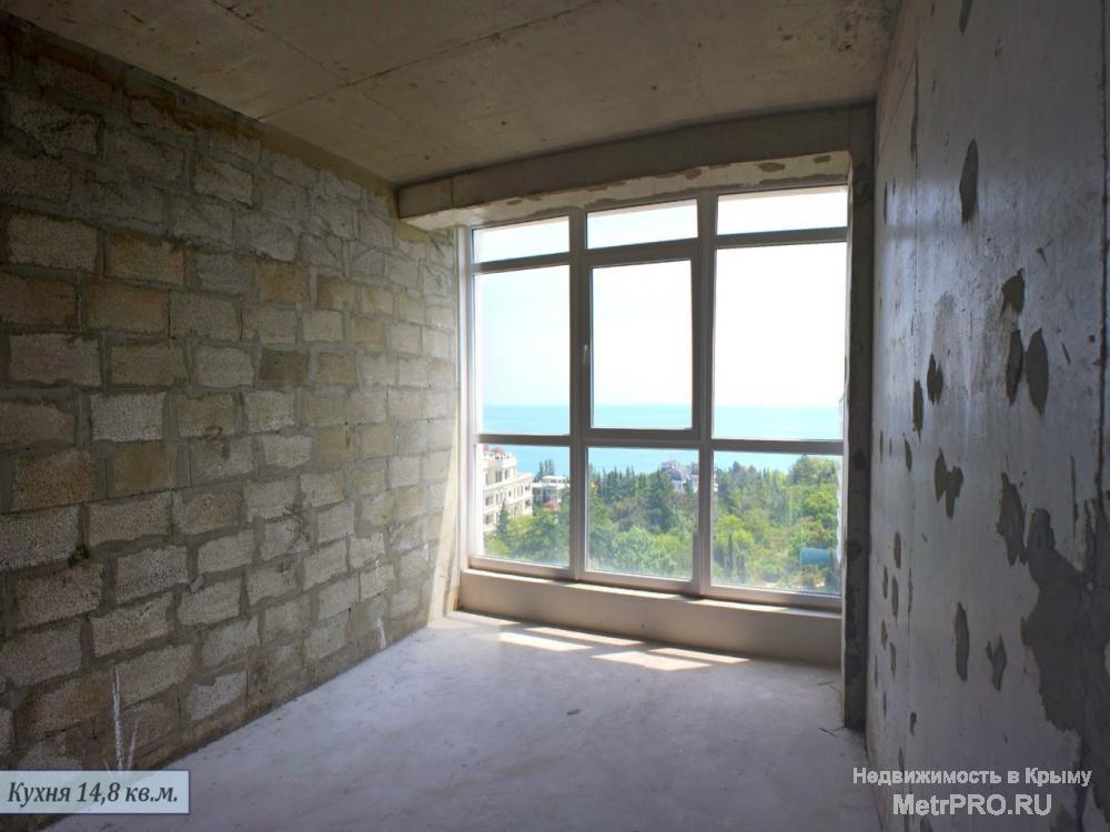 Продам видовую 3-комнатную квартиру в Алуште.   Общая площадь квартиры 96,3 кв.м. расположена на 9м этаже 14-этажного... - 7