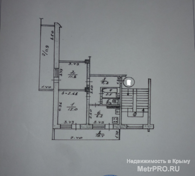 Продается просторная, двухкомнатная квартира по ул. Найденова.  Общая площадь квартиры 68.4м.кв с учетом лоджий.... - 19