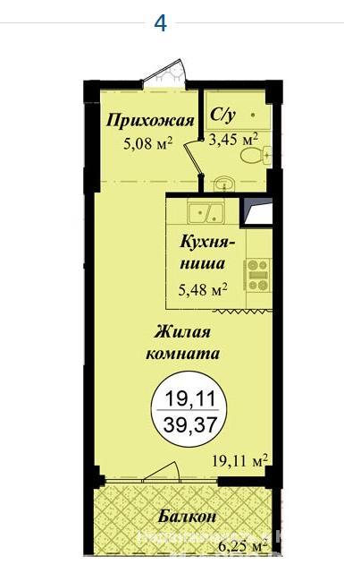 Продажа квартиры в новостройке ЖК 'Олимпия' Ялта. Адрес: город Ялта, район Массандра, улица Туристское шоссе.   Общая... - 1
