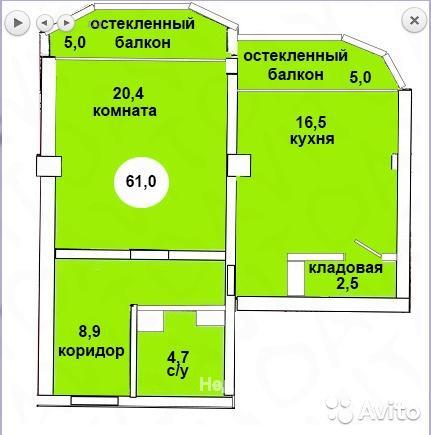 Последние квартиры в СДАННОМ ДОМЕ !     Крупногабаритная 1 ком. квартира с удобной планировкой и ВИДОМ НА МОРЕ !... - 2