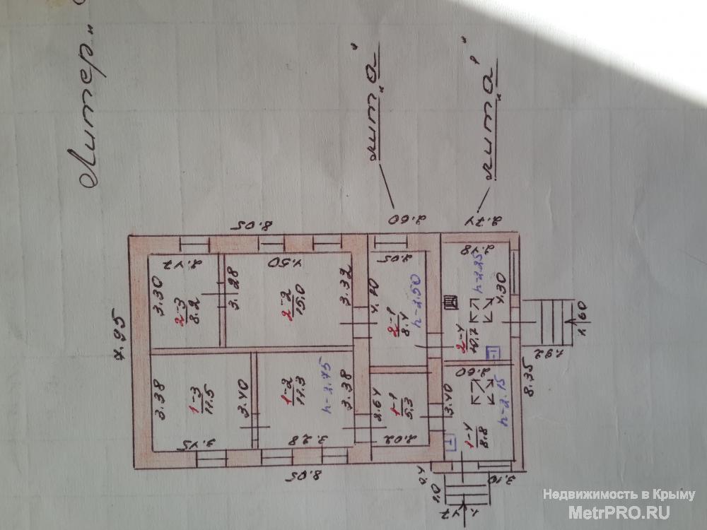 Продам недорого! 1/2 ЖИЛОГО дома на Северной стороне Севастополя, на улице Аллы Оношко.  ИЖС, есть прописка и адрес.... - 14