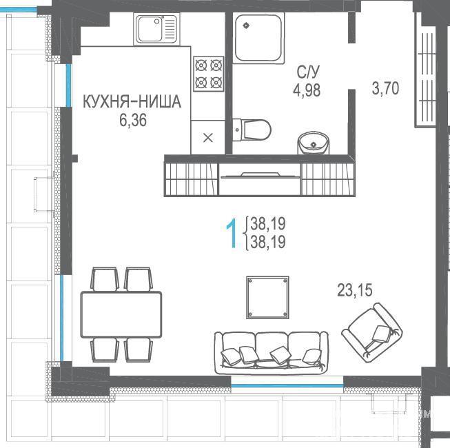 ЯЛТА - ЛИВАДИЯ апартаменты у МОРЯ - студия, площадью - 38 кв. м, расположенные на 2 этаже 8-этажного комплекса....