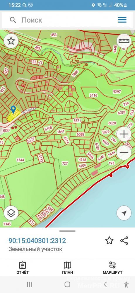 Продам участок, пос. Семидворье, от Алушты 7 км. мкр.Надежда. Участок имеет наклон, не перекрываемое панорамное... - 7