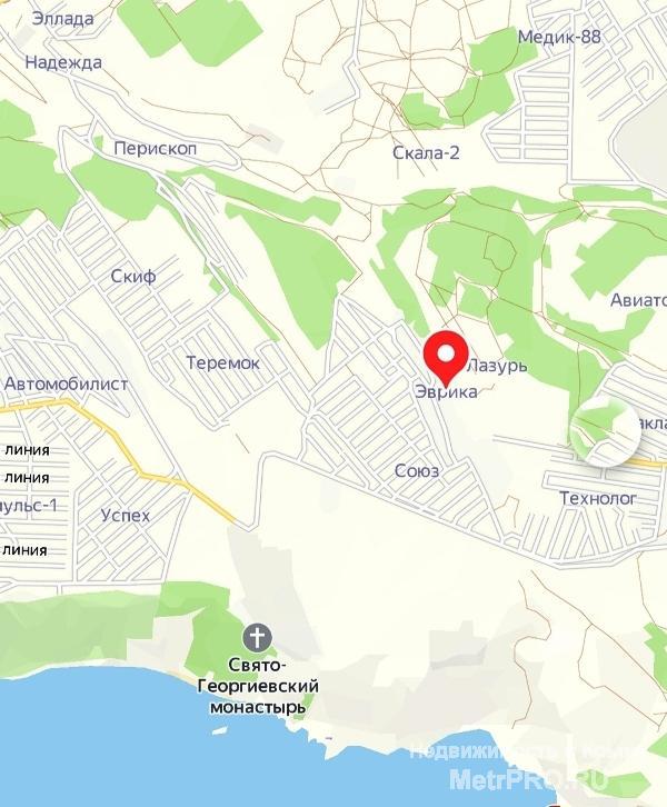 м,Фиолент, ст. Эврика  Участок 6,5 соток (14x48),в собственности  находится в начале кооп. первая линия,  асфальт до... - 10