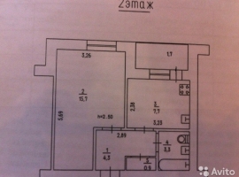 1/2/5 чешка 34 м2 с кухней 7.7 м2 ,лоджия. под ремонт 
рядом...