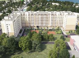 Жилой комплекс состоит из четырех восьмиэтажных секций с...